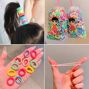 NORVÉLIA | Kit de Elásticos de Cabelo Coloridos – 200 a 1000 Unidades